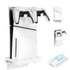 New PS5 Slim Vertical Stand with Cooling, Controller, and Headphone Hanger Holder Set [New for 2026 - Wall-Mounted and Horizontal Stand Support] Tomis