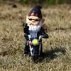 Gnome Dwarf Resin Crafts Garden Decoration Cartoon Motorcycle Riding Old Man Christmas Ornament Living Room Decoration 2025 New