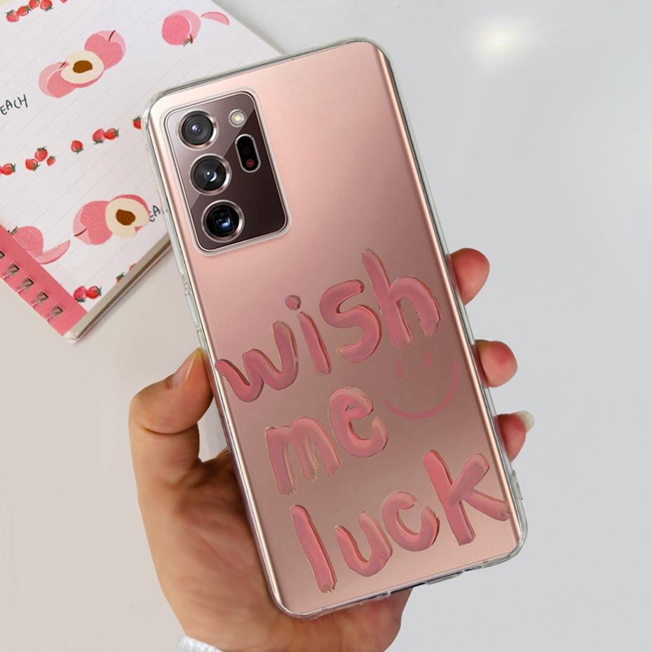 Case For Samsung Galaxy Note 20 Ultra 5G Note20 Cute Flower Cat Painted Soft Silicone TPU Cover For Samsung Note 20 20Ultra