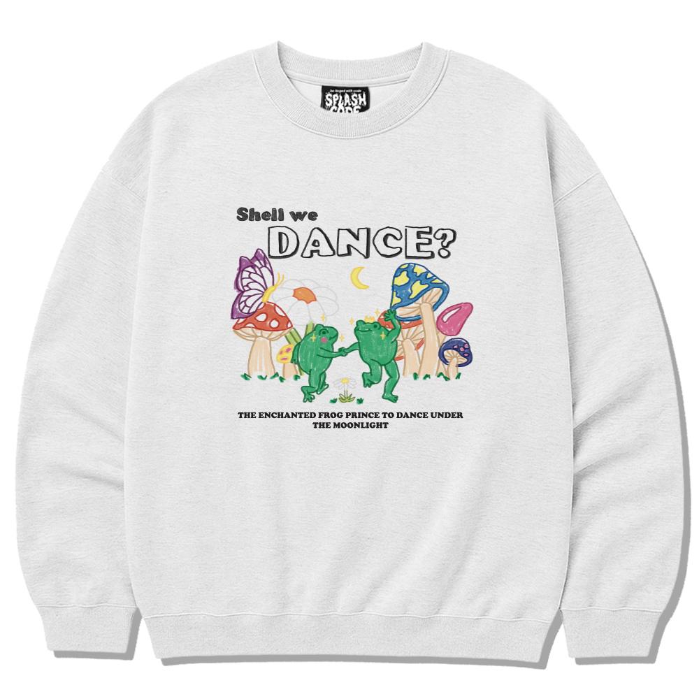 Seupeullaesikodeu Heavy Crewneck Sweatshirt Melange White - Shell We Dance