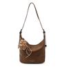Retro temperament 2025 new daily commuting versatile shoulder messenger tote bag soft leather casual binaural bucket bag