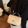 Diamond Square Bag 2025 Summer New Pearlescent Fabric Handbag Women's Niche Design High-end Messenger Bag