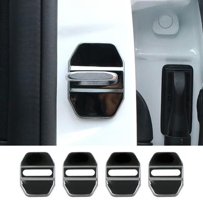 4pcs Stainless Steel Door Lock Cover Door Door Lock Protection Decorative Anti-rust Cover for Mercedes Benz Mini BMW Jeep Dodge