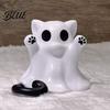 White Ghost Cat Ornament Figure 3D Printed Decorative Ornament
