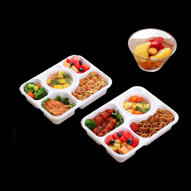 Disposable Compartmented Plastic Lunch Box