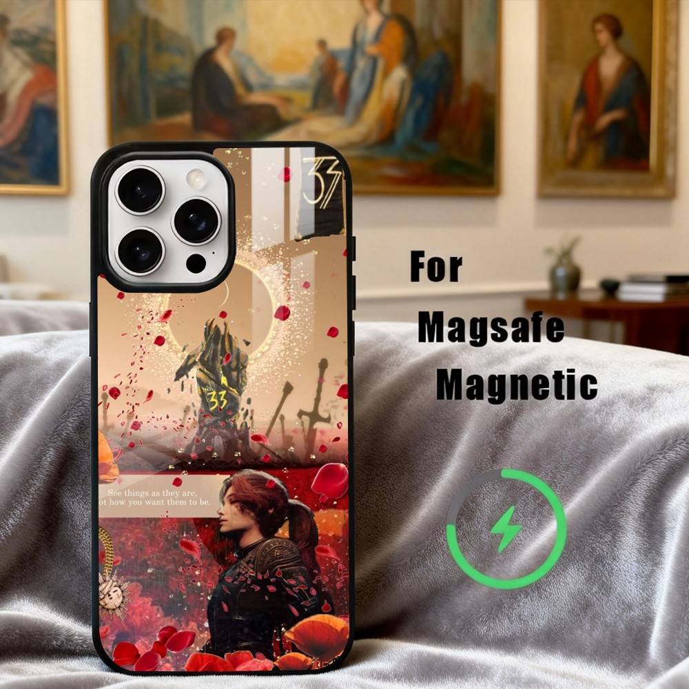 Game Clair O-Obscur Expedition 33 Phone Case For iPhone17,16,15,14,13,12,11 Plus,Pro Max Magnetic For Magsafe Wireless Charging