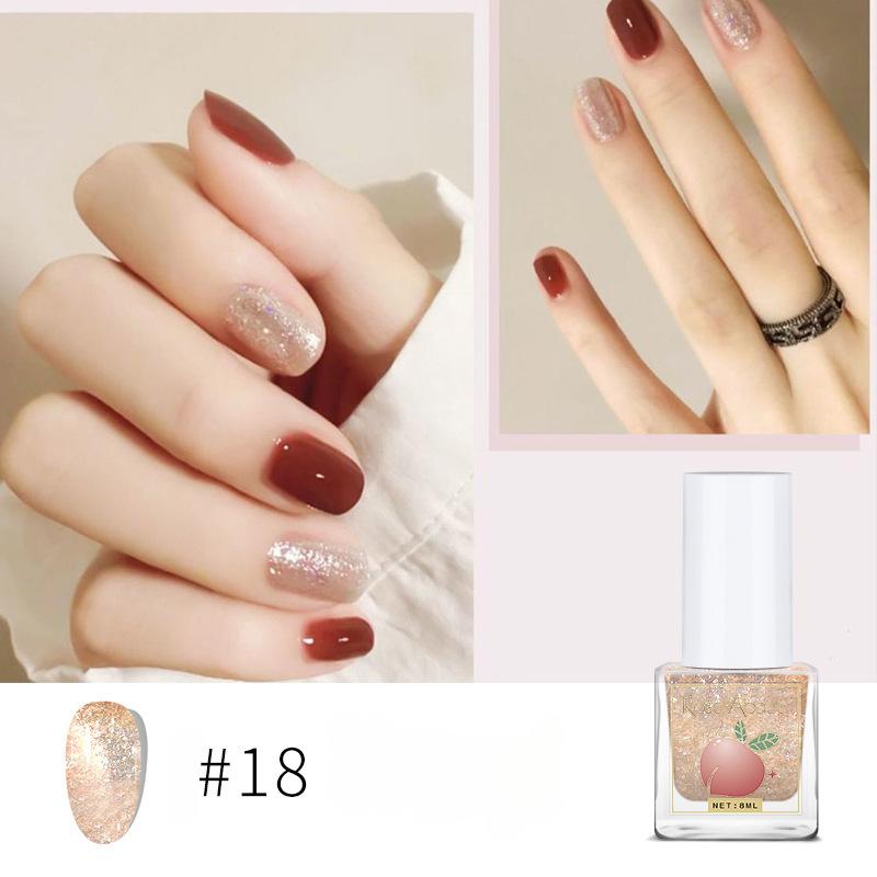 

Лак для ногтей на водной основе, прозрачный цвет, без запекания, долговечный, отрываемый, прозрачный глянцевый лак для ногтей 18