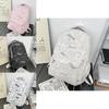 Rabbit Pattern Backpack Kids School Bag With Air Cushion Straps For Daily Use