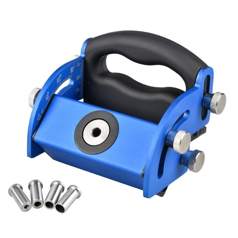 652F Practical Oblique Hole Locator Positioner Drilling Center Scriber Line  Adjustable 0°-90° Aluminum Alloy