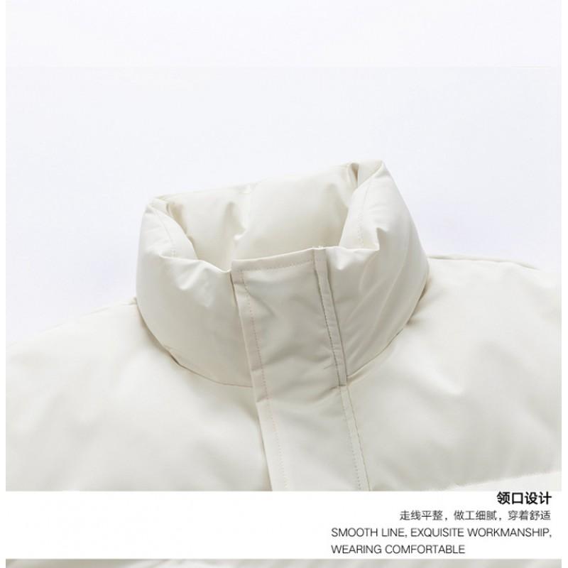 Unisex Oversized Puffer Jacket Winter Warm Cotton Coat Stand Collar Loose Fit Streetwear Outerwear