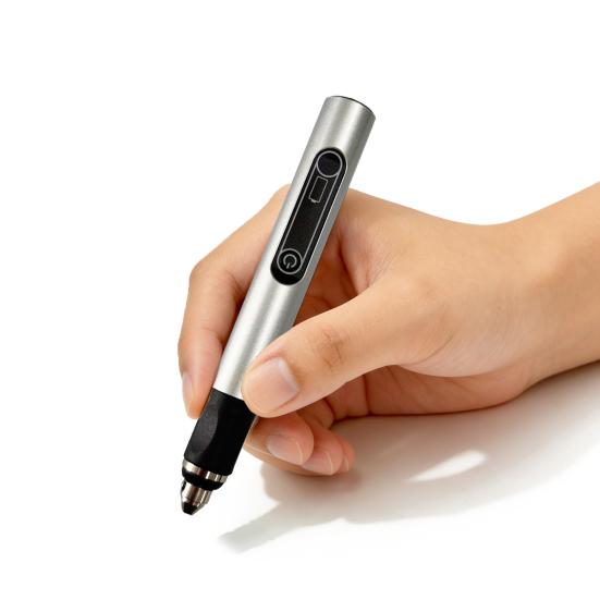 Precision Drilling Pen for Leather Cordless Engraving Machines with Bits, USB Rechargeable Mini Electric Engraver Etching Wood Carving Tool