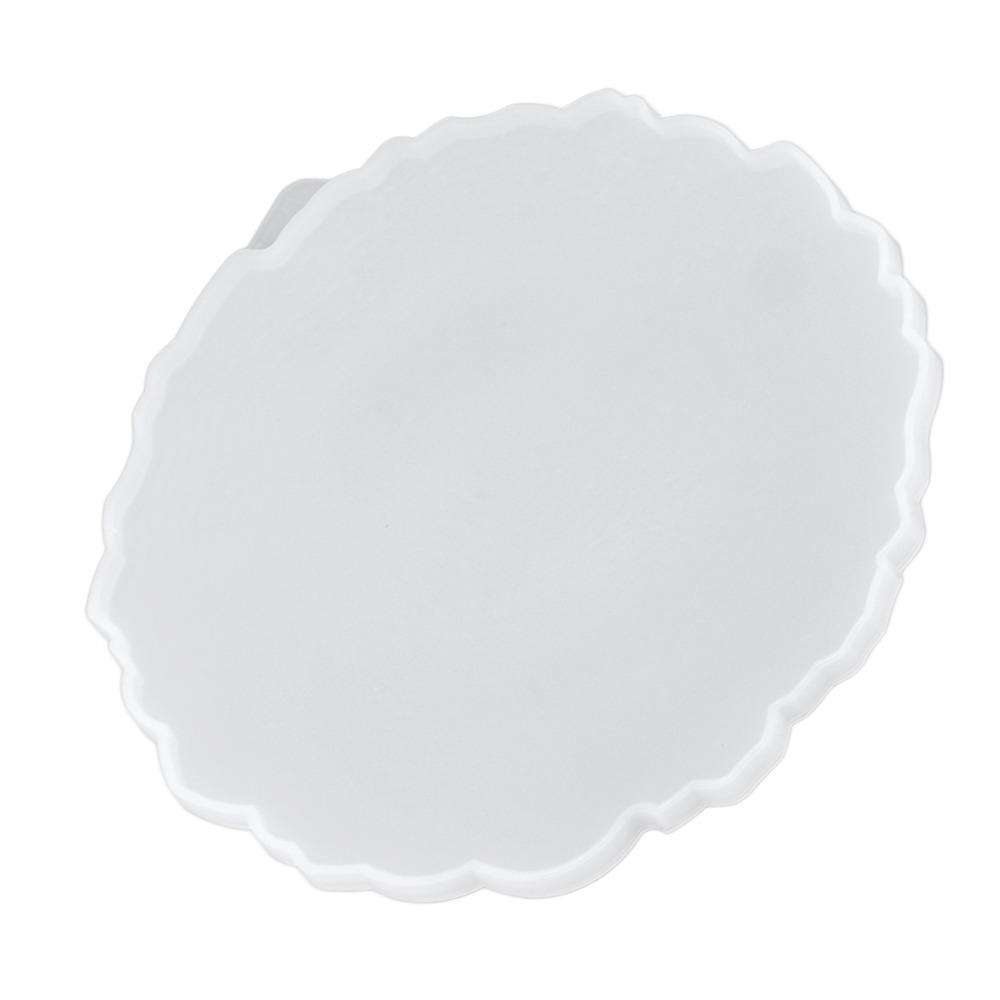 Small Round Washable Silicone Tray Mold Easy Clean Reusable Resin Tray Mold Irregular Shape DIY Tray Coaster DIY Craft