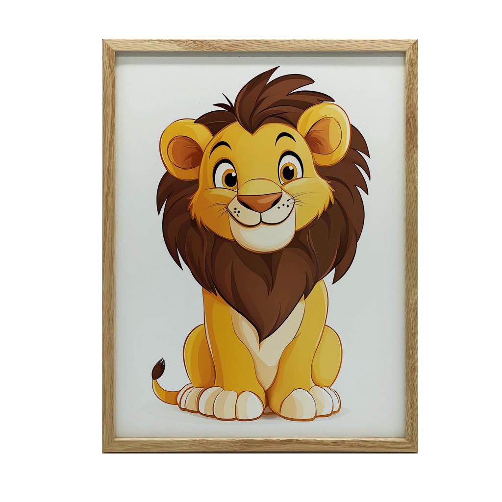 Plakat Uśmiechnięty Lew Plakat Uśmiechnięty Lew, 30X40 Cm, Bez Ramy, Płótno Premium Na Blejtramie