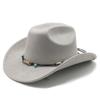 Ethnic Style Western Cowboy Hat With Large Brim For Outdoor Sunshade And Breathability