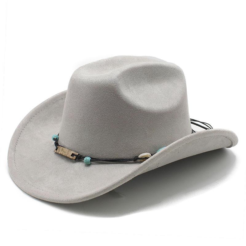 Ethnic Style Western Cowboy Hat With Large Brim For Outdoor Sunshade And Breathability
