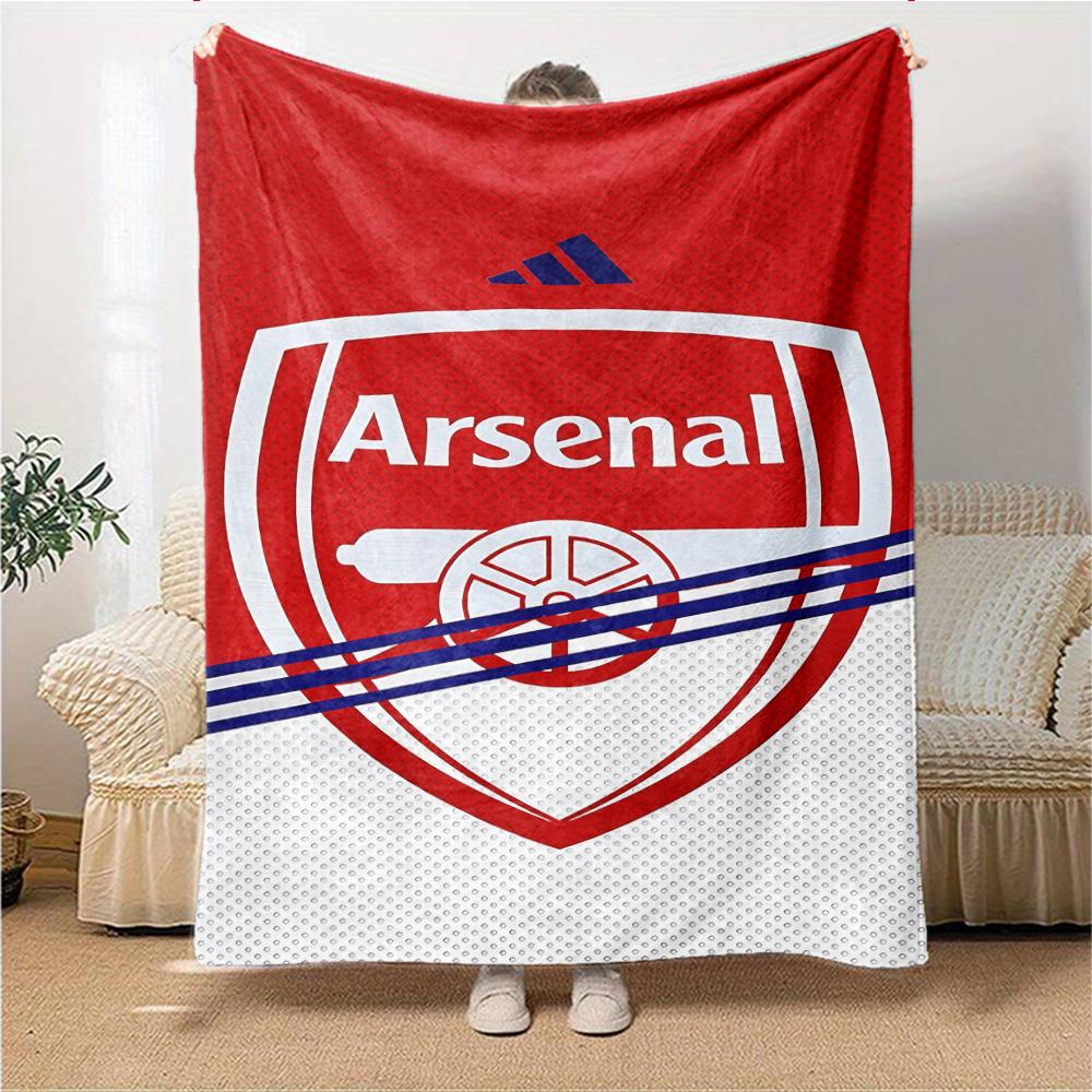Arsenal Football Club Wappen Decken Flanell Bedruckt Atmungsaktiv Warm Überwurfdecke für Zuhause Büro Bettwäsche 0708a27