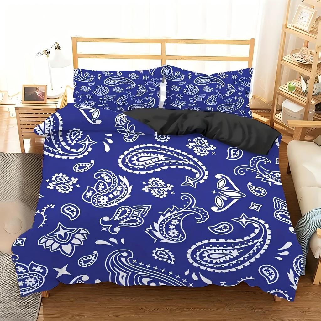 Paisley Mandala 3D Printed Quilt Cover Set Bohemian Style Bedding Cover Pillowcase Luxury Home Textiles Soft Duvet Cover Sets