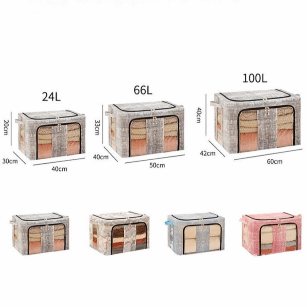 Large Capacity Clothes Storage Basket Foldable Organizer Box Clothing Storage Box Wardrobe