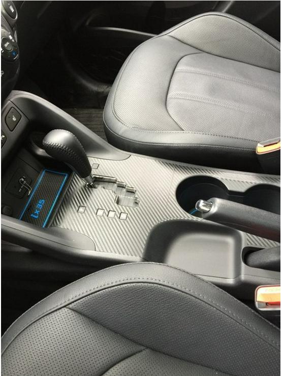 Hyundai ix35 Interiør Girpanel Klistremerker i Karbonfiber (2009-2017)