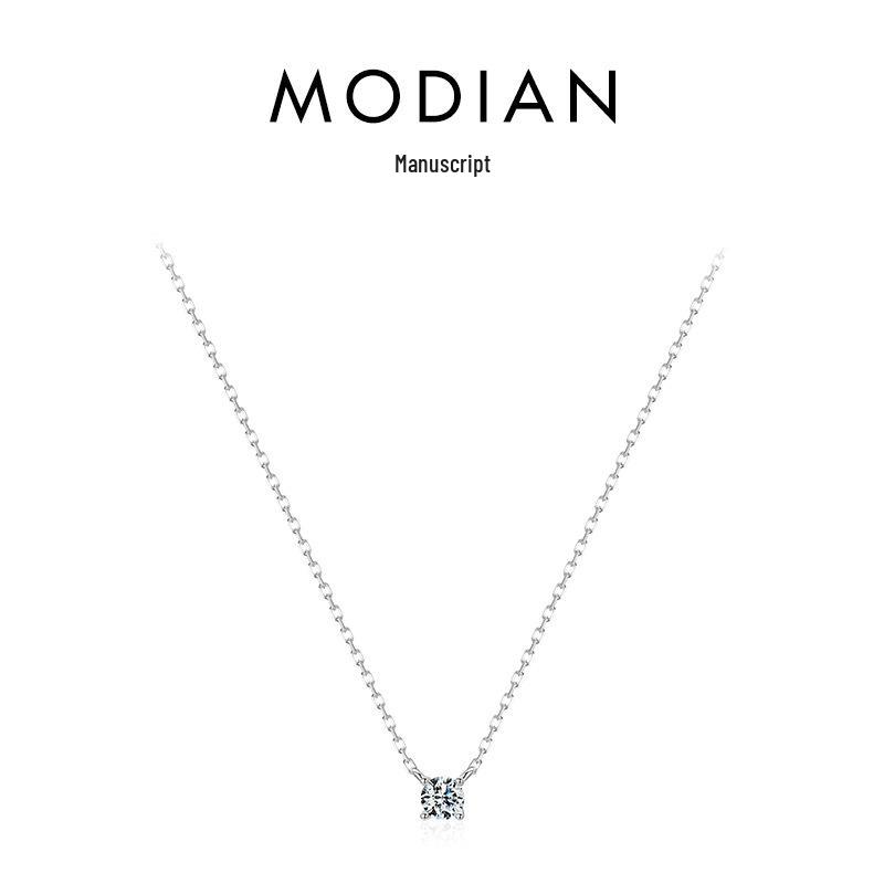 

S925 Silver Minimalist Necklace with Simulated Diamond Pendant - Elegant Jewelry for Women 925 Silver