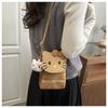 Cute Cat Print Shoulder Bag for Women Leopard Print Crossbody Purse Mini Faux Leather Handbag Trendy Fashion Casual Daily Bag