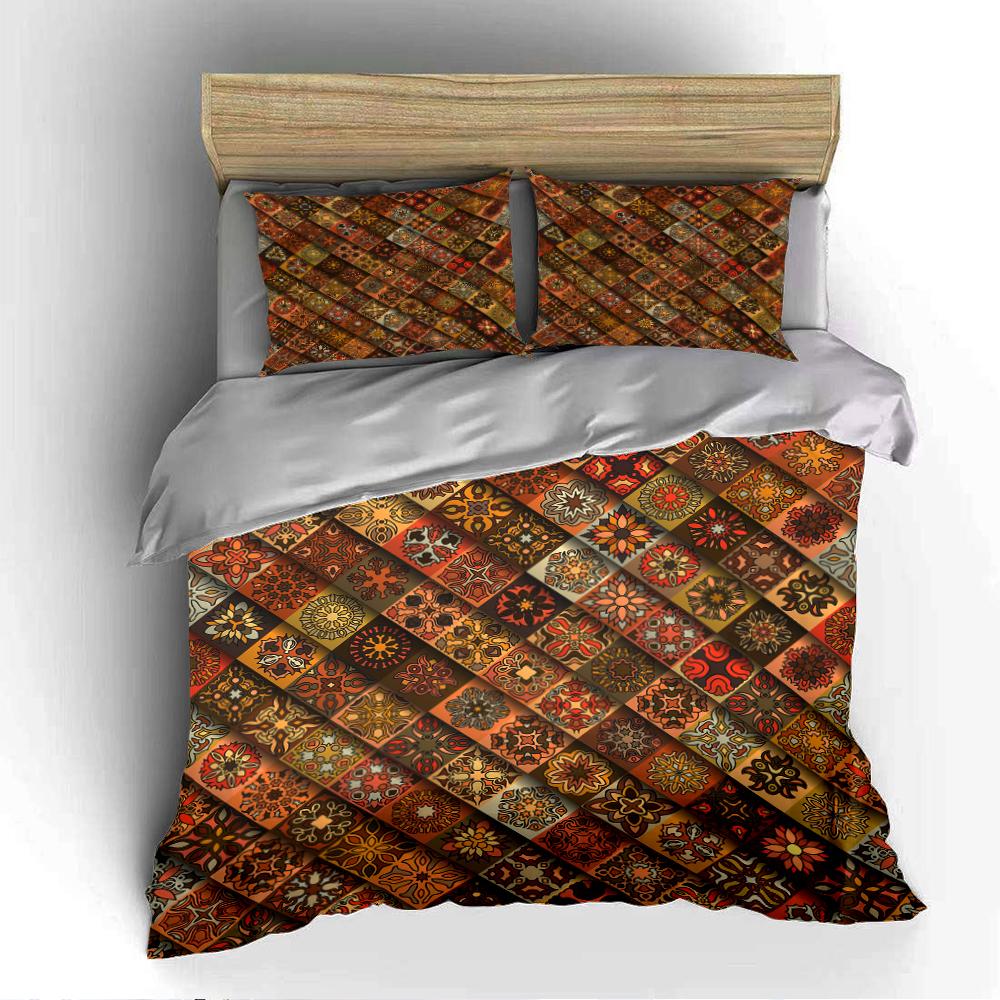 Geometric Mosaic Pattern Bedding Set Bedding set (1 duvet cover, 2 pillowcases, duvet not included)