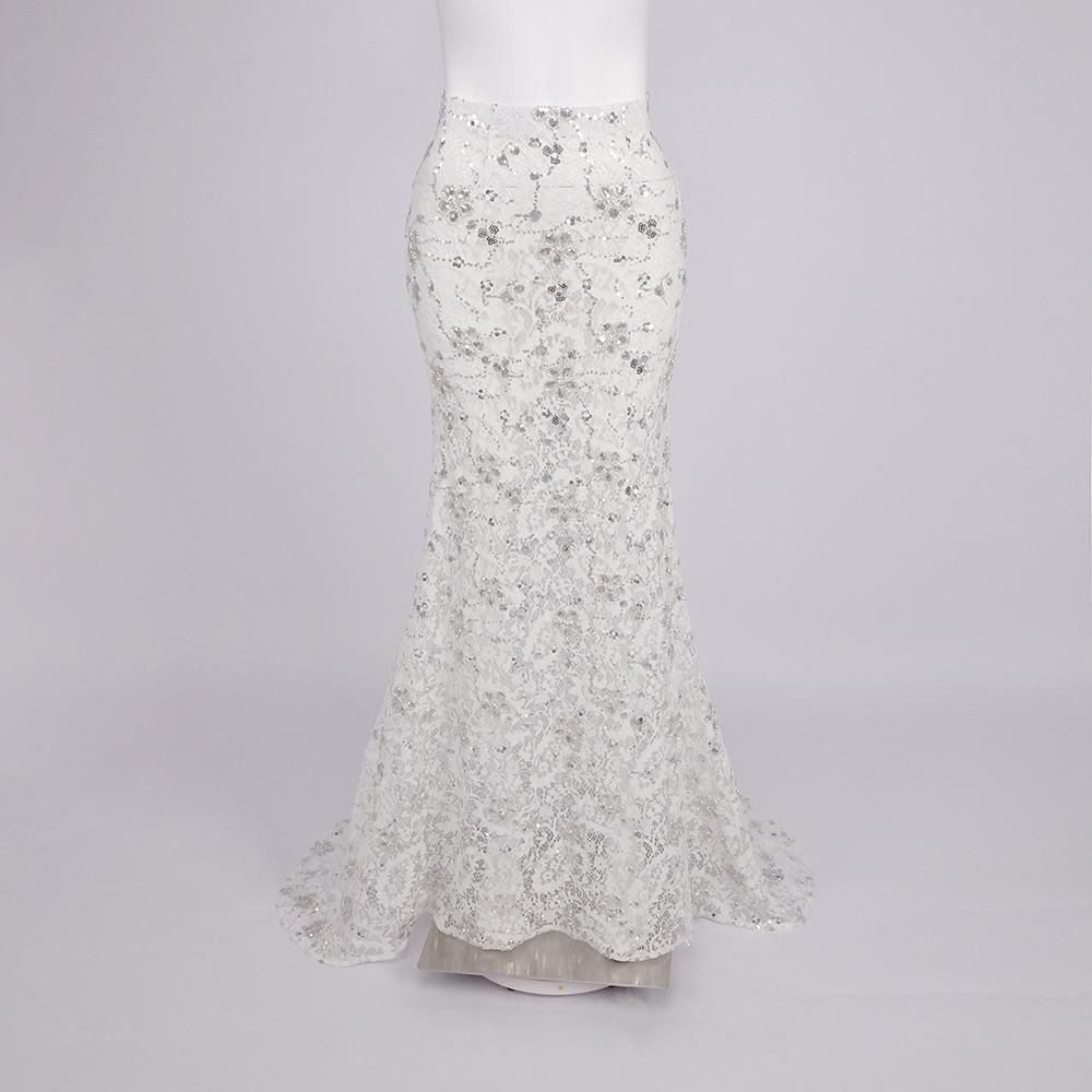 Elegant Rhinestone Beaded Suit Jacket and Skirt Two-Piece Set