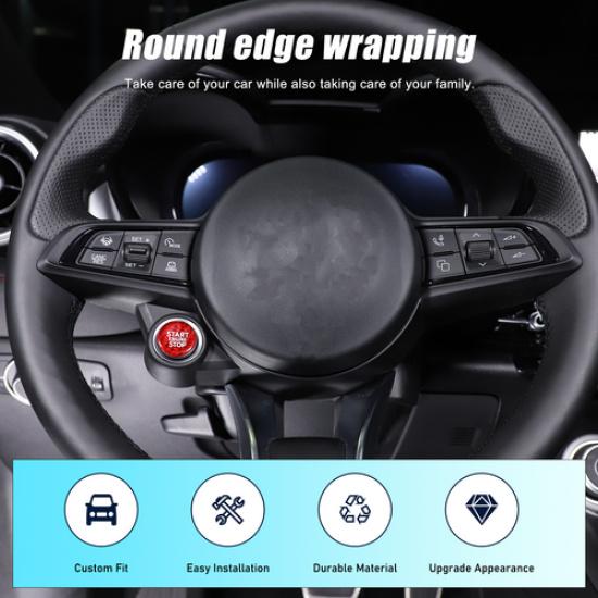 Roter Carbonfaser Motor Start/Stopp Knopf Zierring Für Alfa Romeo Tonale 22-24