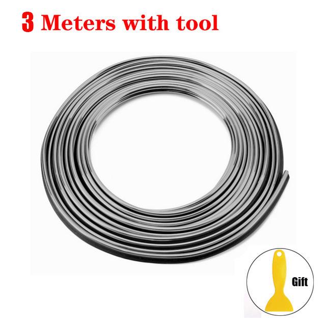 Universal Car Moulding Decoration Flexible Strips 5M/3M/1M Interior Auto Mouldings Car Cover Trim Dashboard Door Car-styling