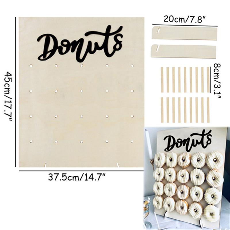 Wooden Donut Wall Donut Holder Donut Boards Stand Wedding Table Decorations Kids Birthday Party Favors Baby Shower Supplies
