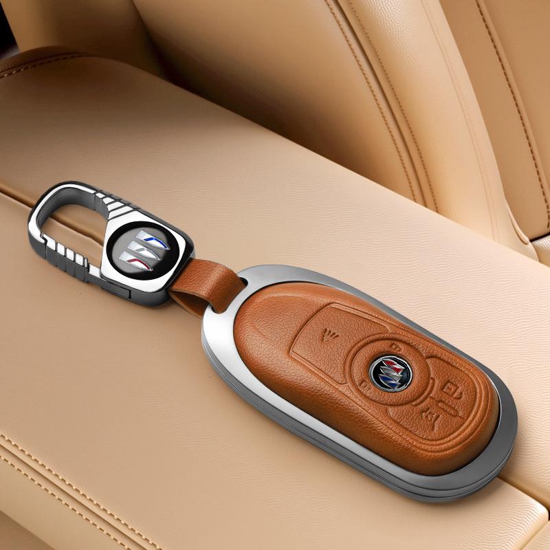 Compatible Key Case for Buick Encore, Envision, Regal, Envision GX/Flag Models, Shell Buckle Design.