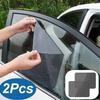2 ks Samolepky na auto Sluneční clony Ochrana proti slunci Kryt okna Černá PVC Sluneční clona Štít bočního okna s malými otvory