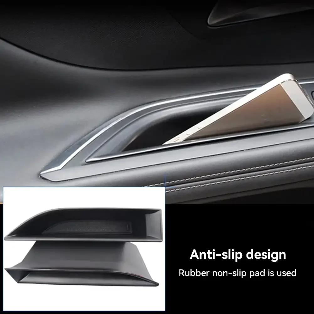 2Pcs Car Door Handle Storage Organizer Armrest Box Container Tray Auto Accessories For Peugeot 3008 3008GT 4008 5008 2016-2020
