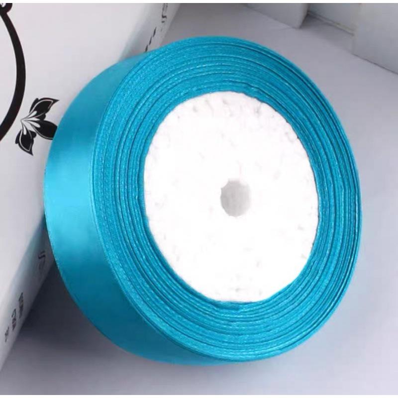 2.5cm Satin Floral Silk Ribbon Headband, Gift & Cake DIY, 25mm Polyester Craft Webbing
