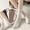 Ultra-thin Summer Women Socks Lolita Princess Tulle Sock Transparent Mesh Socks  For Female Ladies