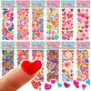 12 Sheets Self-Adhesive Heart Bubble Stickers for Scrapbooks Phones Laptop Water Bottles Notebooks - Rewards Christmas Gifts JXB