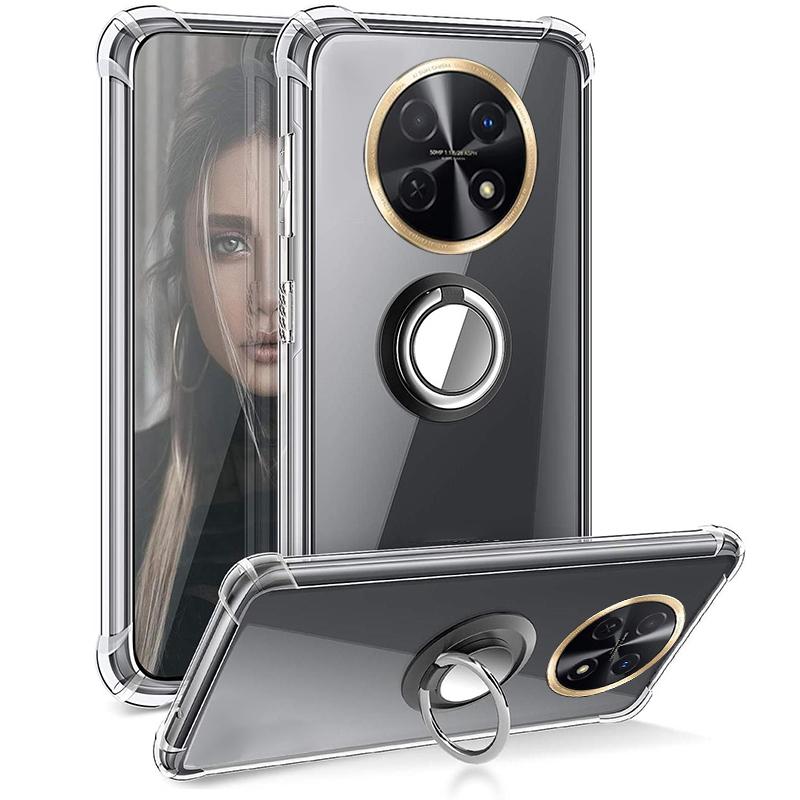 For Huawei Nova 15 Max Case Ring Holder Ultra Thin Transparent Car Navigation Soft Silicone Clear Cover For Huawei Nova 15 Max Phone Casing