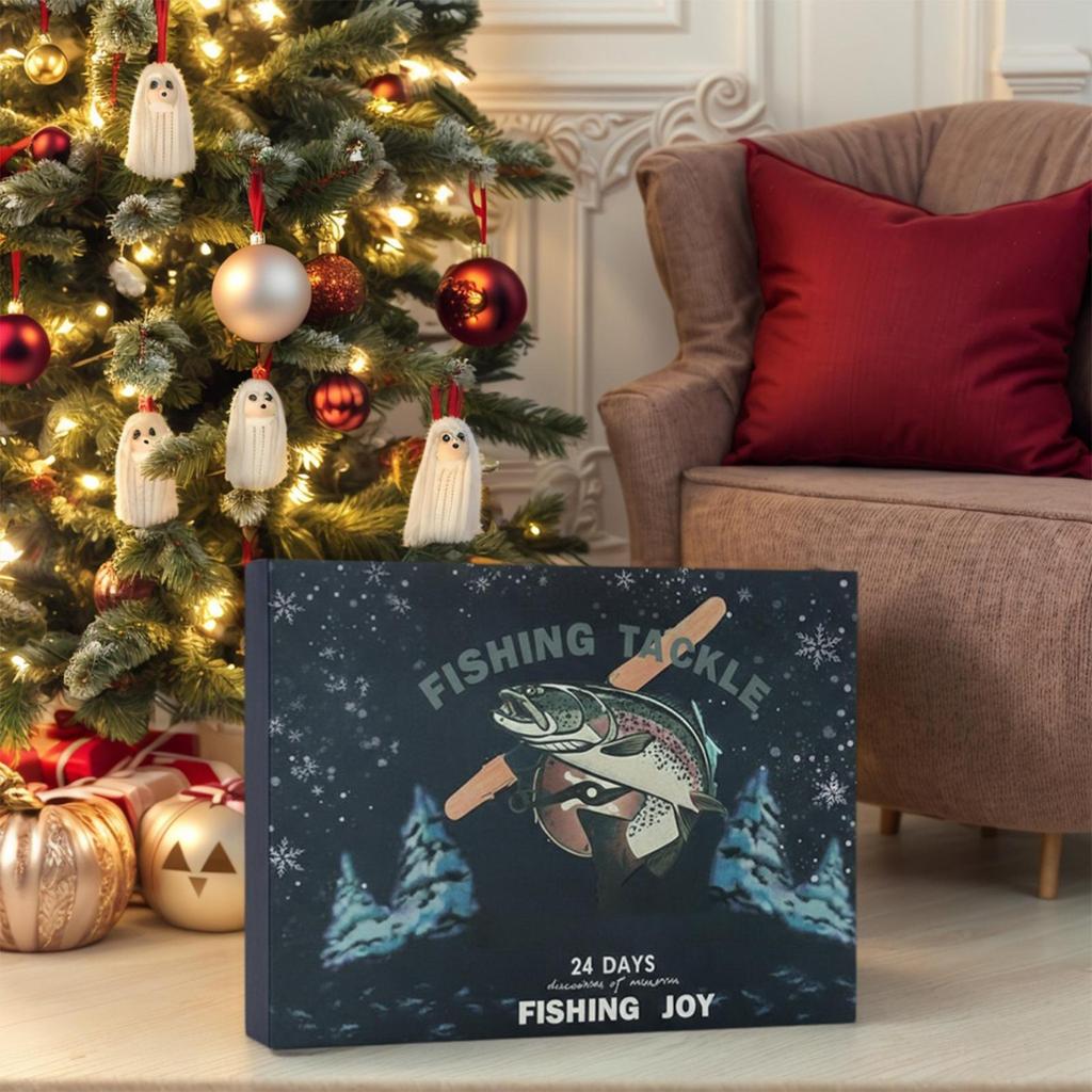 2025 Christmas Countdown Calendar 24 Day Freshwater Saltwater Christmas Count Down Fishing Lures And Accessories For Lake Stream
