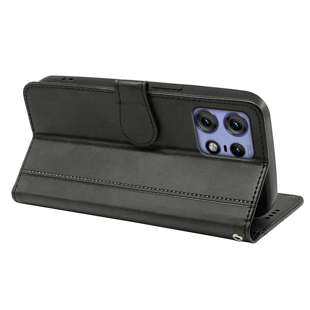 For Motorola Edge 50 Pro 5G Case Calf Texture Leather Stand Book Style Phone Cover