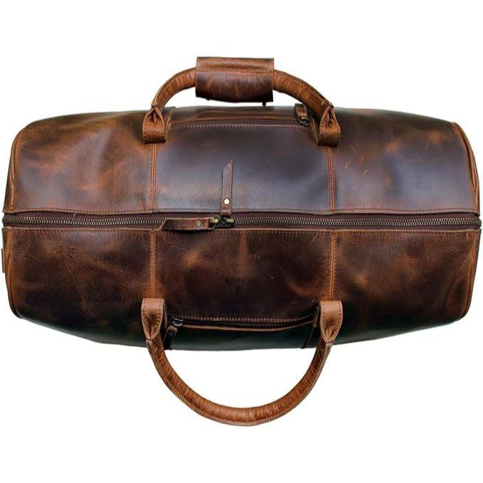 Neue Reisetasche aus echtem Büffelleder, Leder-Weekender, Reisetasche, Reisegepäck, Sporttasche, Wochenendausflug, Handgepäck, Duffle-Tasche, Sporttasche