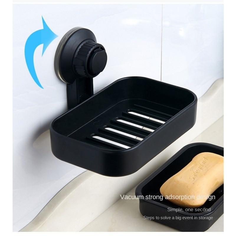 Shower Soap Holder Suction Cup Soap Dish Wall Mounted NO-Drilling Soap Tray Powerful for Shower Bathroom Bathtub Kitchen Sink