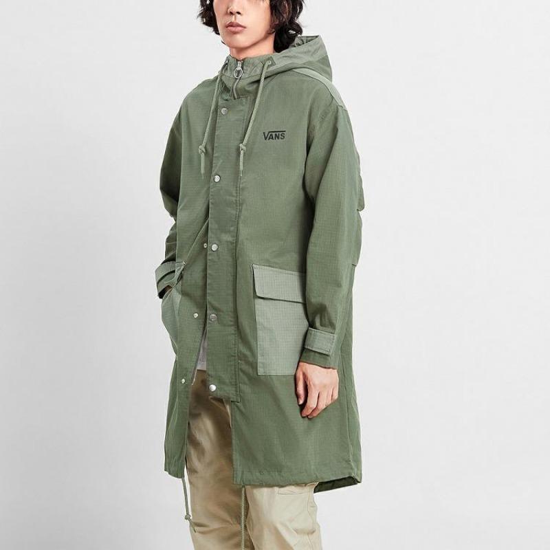 Vans Giacca Casual con Cappuccio Color Block Uomo Giacche Verde Scuro VN0A4MLIKCZ