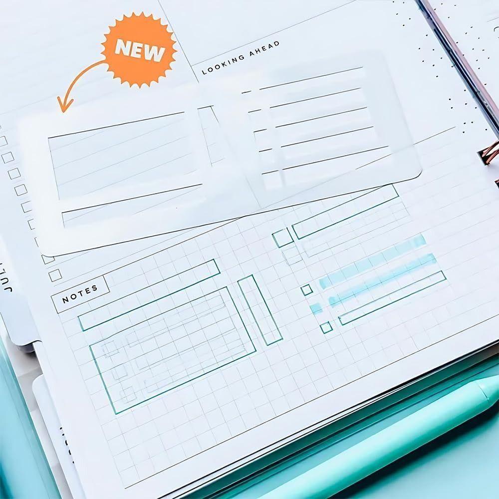 3Pcs/Set Creative Manual Handmade Flexible Record Template Dot Grid Reusable Log Planning Template Set Flexible Journal Stencils