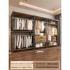 Metal Walk-In Wardrobe: Floor-Standing Clothes Rack, Open Garment and Hat Rack, Bedroom Shelf Assembly