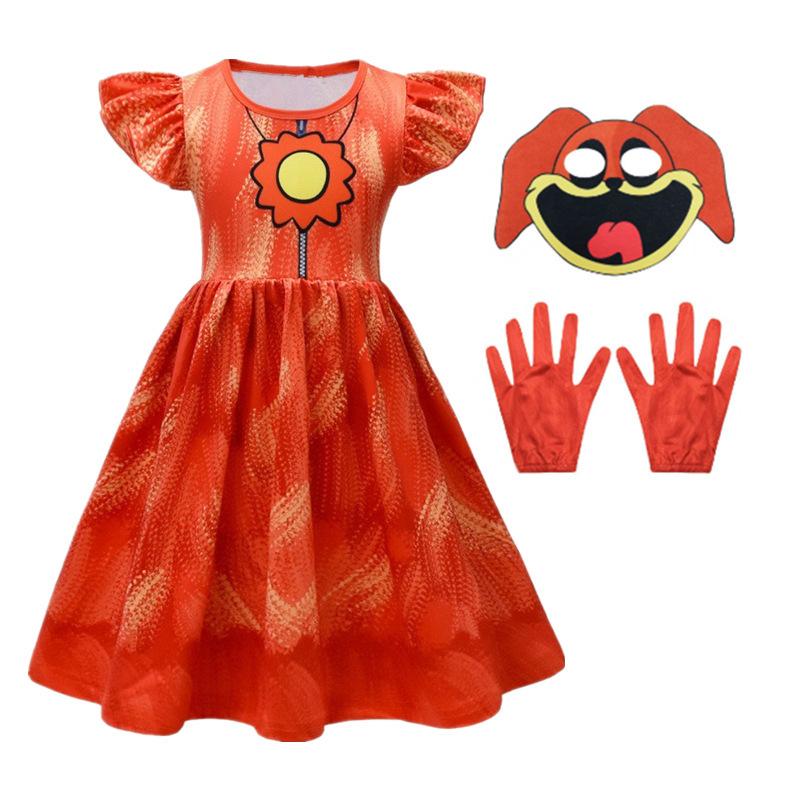 Vestito per Bambina Vestito per Gioco di Ruolo Vestito a Linea A da Bambina Vestito per Feste Vestito per Travestimento