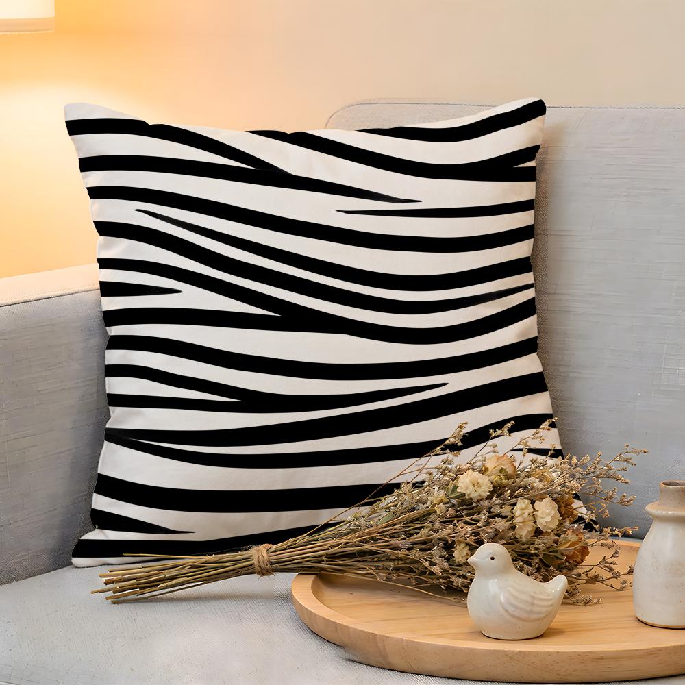 Cushion Cover  Linen  SkinFriendly Soft Decorative Case for Sofa Home Decor Abstract Simple Black Line Pillow Cover