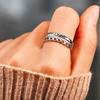 Huitan Love Rings for Mother Hearts Wedding Anniversary Gift  Color Fashion Luxury Women Rings Birthday Present Jewelry
