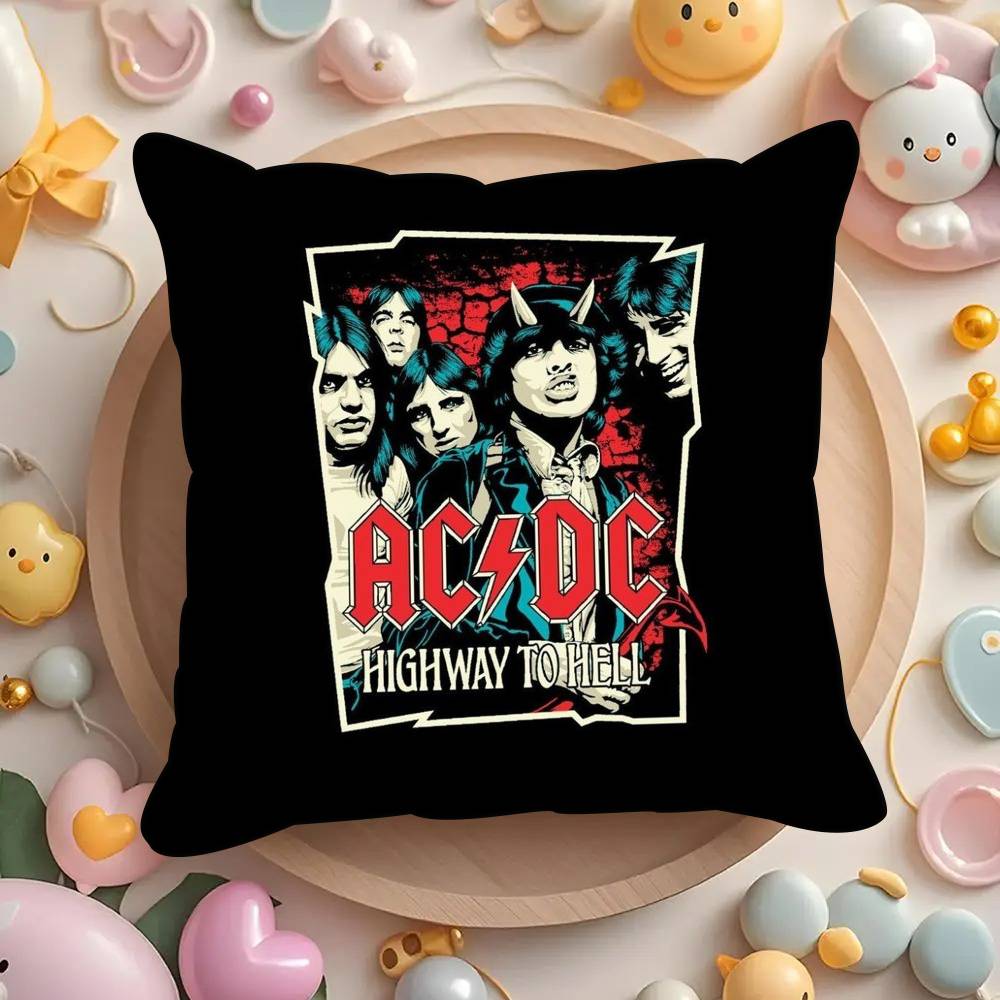 Hot AC-DC Rock Band  Pillowcases cushion covers living room sofas home decor gifts