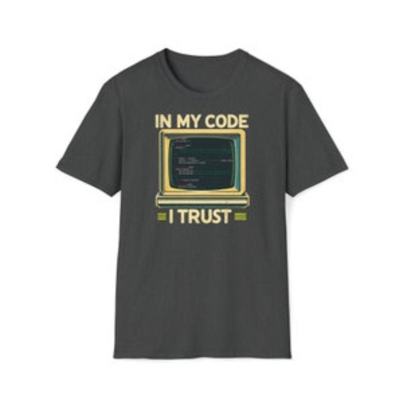 Computer Scientist and Programmer Tshirt in Retro Style In My Code I Trust with Unique Python Code Design Summer Cotton Tops