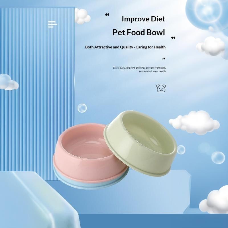 Thickened Non-slip Plastic Pet Bowls Lightweight Portable for Dogs Cats Outdoor Hiking Feeding